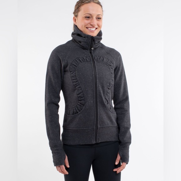 lululemon athletica Jackets & Blazers - Lululemon💎LIKE NEW💎Cuddle Up Jacket VINTAGE 2011💎Heathered Black (glitter)✨4